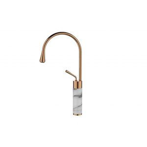 INVENA - Vysoká umývadlová batéria GABRO, biela-meď BU-33-W18-V vyobraziť