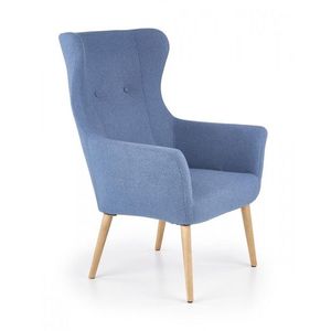 Čalúnené kreslo Rotto modré vyobraziť
