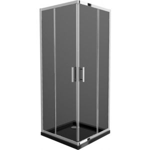 MEXEN/S - Rio sprchovací kút 70x70, grafit, chróm + vanička so sifónom 860-070-070-01-40-4070 vyobraziť