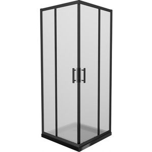 MEXEN/S - Rio sprchovací kút 70x70, dekor, čierna + vanička so sifónom 860-070-070-70-30-4070B vyobraziť