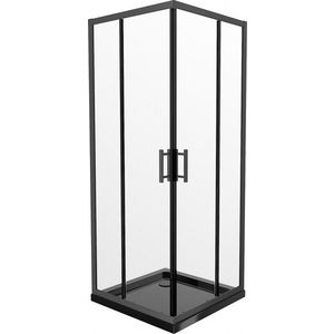 MEXEN/S - Rio ksprchovací kút 70 x 70, transparent, čierna + vanička so sifónom 860-070-070-70-00-4070B vyobraziť