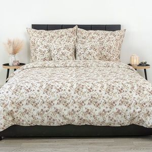 Kvalitex Krepové obliečky Kvietky béžová, 220 x 200 cm, 2 ks 70 x 90 cm vyobraziť