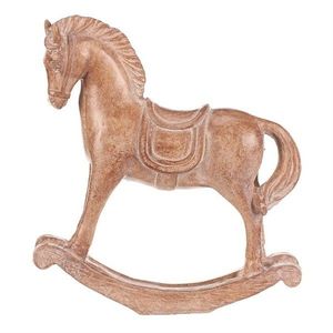 Dekorácia hojdací koník 19 cm, polyresin, imitácia dreva vyobraziť