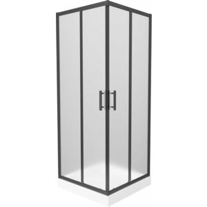 MEXEN/S - Rio sprchovací kút štvorec 80 x 80, dekor, čierny + vanička Rio vrátane výpuste 860-080-080-70-30-4510 vyobraziť