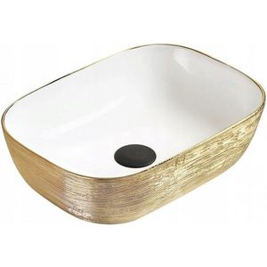 MEXEN - Rita umývadlo na dosku 45 x 32 cm biele / zlaté 21084553 vyobraziť