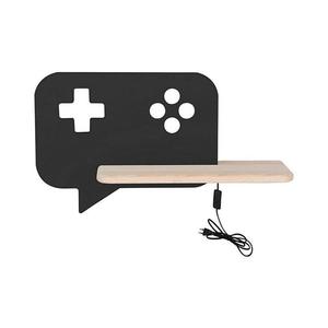 LED Detské nástenné svietidlo s poličkou CONSOLE LED/5W/230V čierna 21-19684 vyobraziť