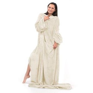 Deka s rukávmi DecoKing Lazy krémová vyobraziť