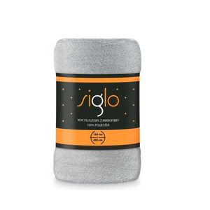 Deka z mikroplyšu Siglo 150x200 cm strieborná vyobraziť