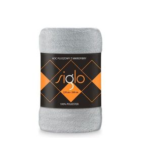 Deka z mikroplyšu Siglo 220x200 cm strieborná vyobraziť