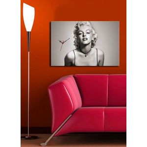 Dekoračné nástenné hodiny Monroe čiernobiele vyobraziť