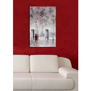 Dekoratívne nástenné hodiny Abstraktná sivá a biela vyobraziť