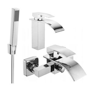 MEXEN/S - Aries R77 Set umývadlovej a vaňovej batérie s príslušenstvom, chróm 744803R77-00 vyobraziť