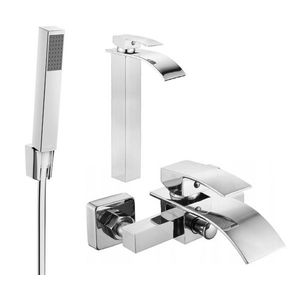 MEXEN/S - Aries R77 Set umývadlovej a vaňovej batérie s príslušenstvom, chróm 744813R77-00 vyobraziť