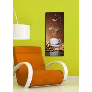 Dekoratívne nástenné hodiny Coifo hnedé vyobraziť