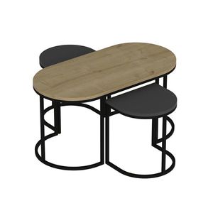 Odkladací stolík Dena Anthracite, 3 ks vyobraziť