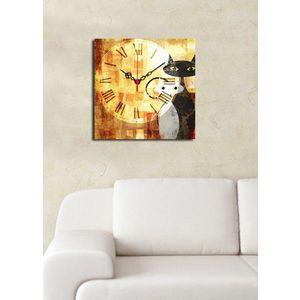 Dekoratívne nástenné hodiny Sloiko žlté vyobraziť