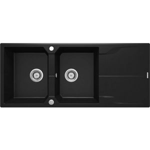 DEANTE DEANTE - Andante čierna - Granitový drez, 2 - bowl s odkvapkávačom ZQN_N213 vyobraziť