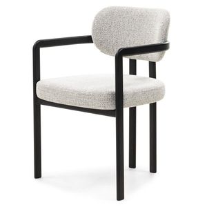 Designová jídelní židle Alba II šedo-béžová/černá vyobraziť