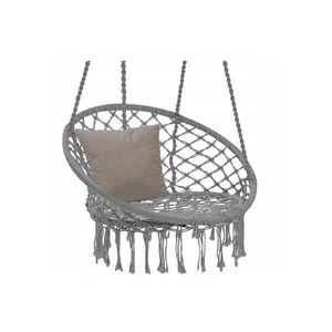 Záhradné závesné kreslo BOHO, 80 x 60 x 120 cm, sivá vyobraziť