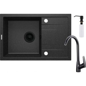 DEANTE DEANTE - Corio grafit - Granitový drez vrátane batérie, 1 - bowl s odkvapkávačom - with dispenser ZRCC2113 vyobraziť