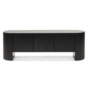 Designový TV stolek Sansita 180 cm mramor/černý vyobraziť