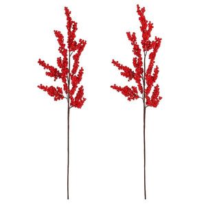 Súprava umelých vetvičiek Červené drobné bobule, 2ks, 70 cm vyobraziť