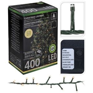 Vianočná svetelná reťaz Cluster, 400 mini teplá LED, vyobraziť