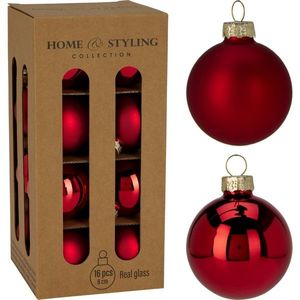 Súprava 16 ks vianočných ozdôb Crystal Harmony, červená, pr. 6 cm, sklo vyobraziť