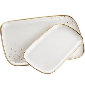 Mäser 2-dielna sada táců Pintar White hnedé bodky vyobraziť