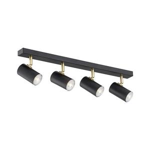Argon 1690 - Bodové svietidlo LAGOS 4xGU10/5W/230V čierna/mosadz 1690 vyobraziť