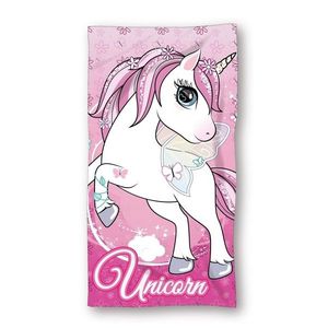 Dětská bavlněná osuška ROBIN Jednorožec 70x140 cm růžová vyobraziť