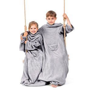 Detská deka s rukávmi DecoKing Lazy sivá vyobraziť