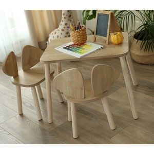 Detská súprava stolíka a stoličiek 2 ks Mickey Two Chair Set - Brown vyobraziť
