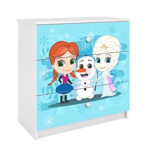 Dětská komoda BABYDREAMS Ledové království bílá vyobraziť