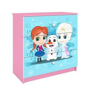 Dětská komoda BABYDREAMS Ledové království růžová vyobraziť