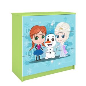 Dětská komoda BABYDREAMS Ledové království zelená vyobraziť