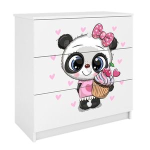 Dětská komoda BABYDREAMS Panda bílá vyobraziť