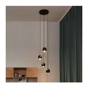 LED Luster na lanku MIDWAY 4xGU10/4, 8W/230V čierna W-KDD 1804/4 BK-B vyobraziť