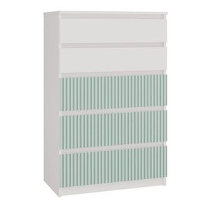 Dětská komoda MALWA M5 ARTESO bílo-zelená vyobraziť