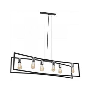 Luster na lanku TUNJA 6xE27/60W/230V čierna/chróm 1763 vyobraziť