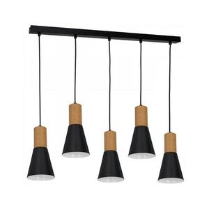 Luster na lanku EDMON 5xE27/60W/230V čierna 1989 vyobraziť