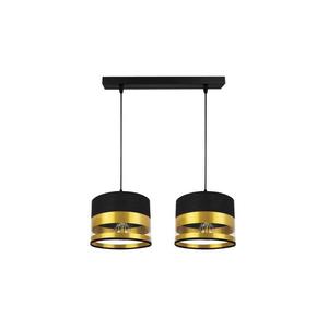Luster na lanku MILO 2xE27/60W/230V zlatá/čierna 0348 vyobraziť