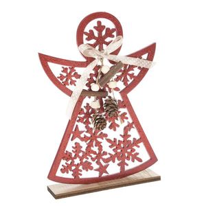 Drevený anjel s vločkami, 15, 5 x 22, 5 cm vyobraziť
