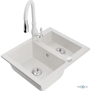 MEXEN/S MEXEN/S - Carlos granitový drez 1.5 vrátane batérie Savita, biela 6518-20-672601-20 vyobraziť