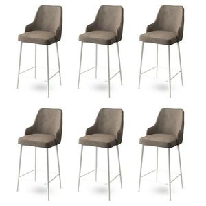 Súprava barových stoličiek Enox Cappuccino and White, 6 ks, 6 ks vyobraziť