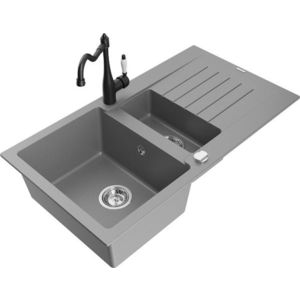 MEXEN/S MEXEN/S - Matias granitový drez 1.5 s odkvapkávačom vrátane batérie Carla, šedá 6502-71-670700-70 vyobraziť