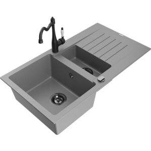 MEXEN/S MEXEN/S - Matias granitový drez 1.5 s odkvapkávačom vrátane batérie Carla, šedá 6502-71-670700-70-B vyobraziť