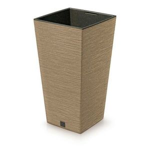 Kvetináč FURU SQUARE ECO WOOD s vložkou 30 cm, hnedá, M vyobraziť