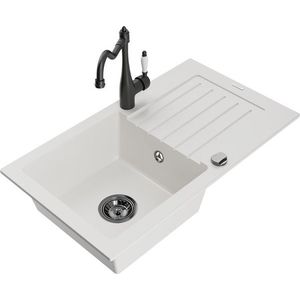 MEXEN/S MEXEN/S - Pablo granitový drez 1 s odkvapkávačom vrátane batérie Carla, biela 6510-20-670700-70 vyobraziť