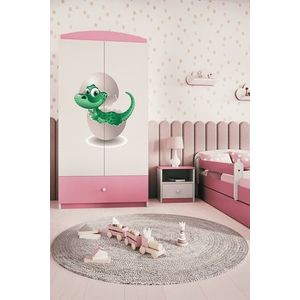 Detská skriňa Babydreams 90 cm dinosaurus ružová vyobraziť